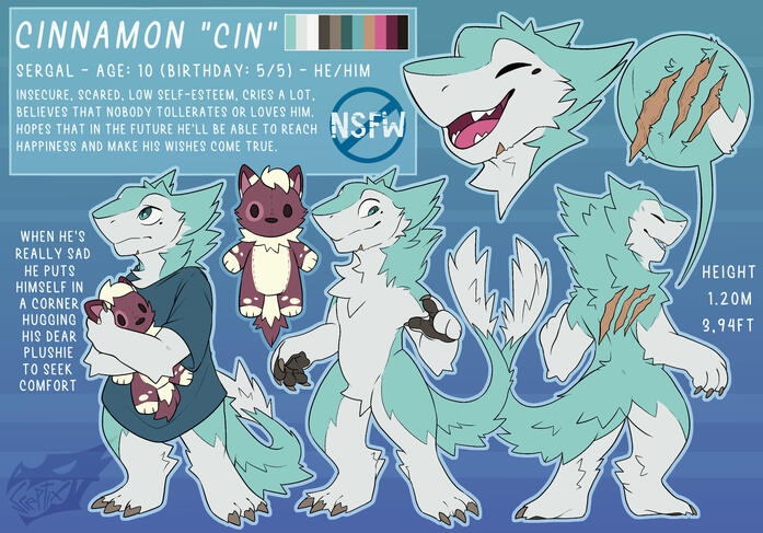 Cinnamon "Cin" the Baby Sergal SFW